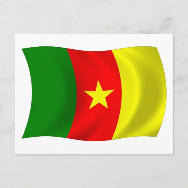Kameruns flagga vykort (Framsida)