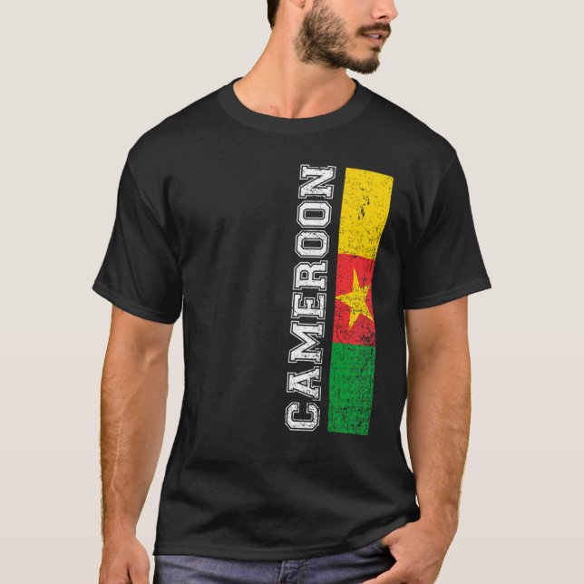 Kameruns kulturarv Pride Land Support Kamerun T Shirt (Framsida)