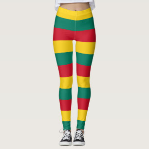 Kameruns nationella flaggfärger horisontellt randi leggings