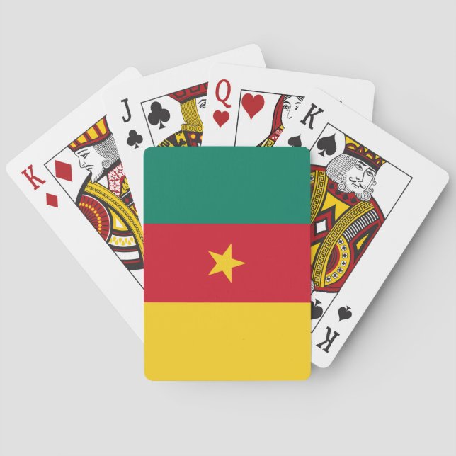 Kameruns patriotiska flagga casinokort (Baksidan)
