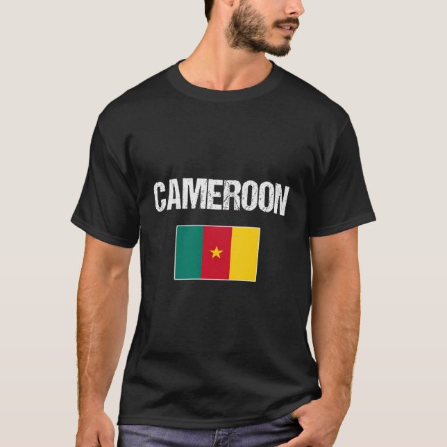 Kameruns Pride Heritage Gifts Kameroon Flagga T Shirt (Framsida)