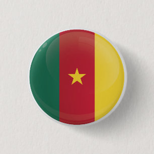 Kameruns runda ikon Flagga Knapp