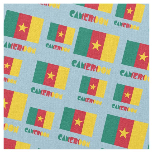 Kamerunsk flagga och Kamerun Tyg (Närbild)