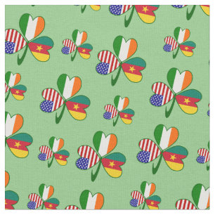 Kamerunsk irländsk amerikansk Shamrock Tyg