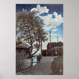 Kamezaki i Bishu-provinsen Kawase Hasui 1928 Poster