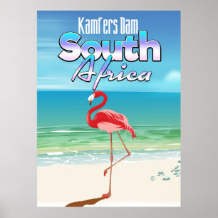 Kamfers Dam Sydafrikanska reseaffisch Poster