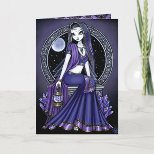 "Kami" Lila Måne Sari Fairy Card Kort