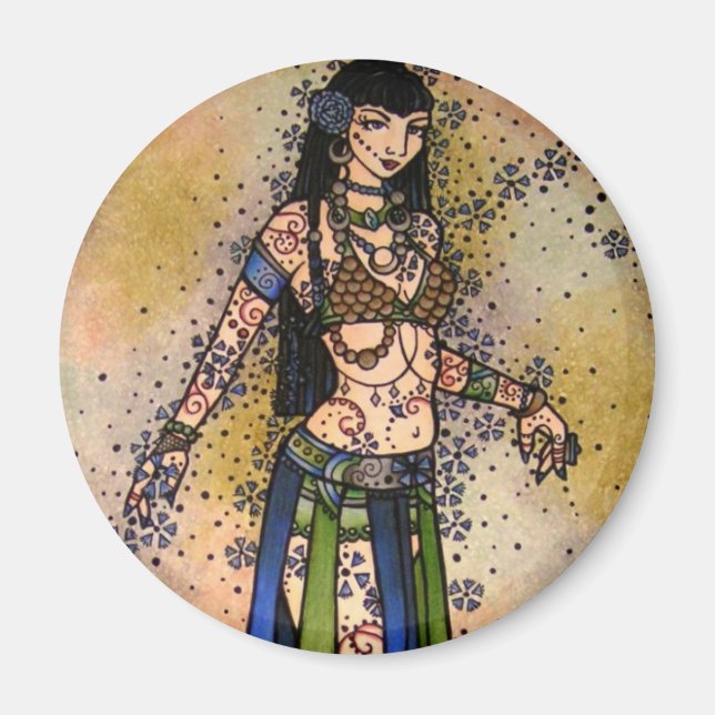 Kami Tribal Belly Dancer Magnet (Framsidan)