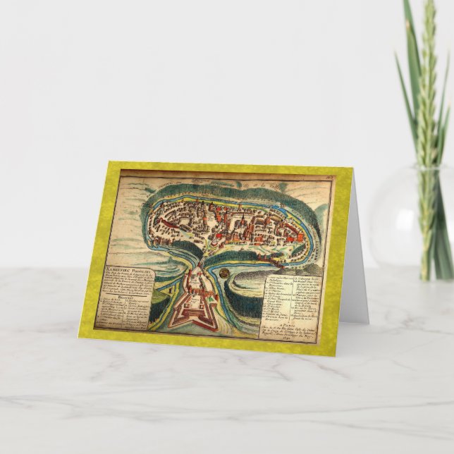 Kamianets Podilskyi karta 1691 Kort (Framsida)