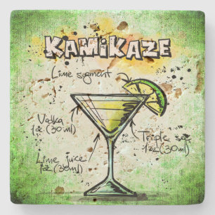 Kamikaze Bartender Drink Recipe Underlägg Sten
