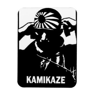 Kamikaze Black and White Japansk Pilot Magnet