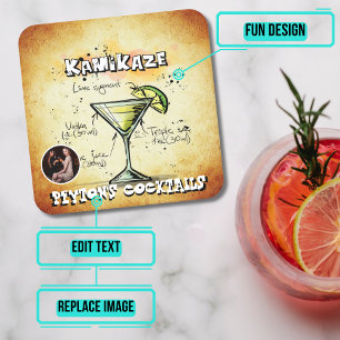 Kamikaze Cocktail Party Underlägg Papper Kvadrat