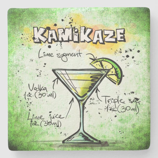 Kamikaze Drink Recipe Underlägg Sten (Framsidan)