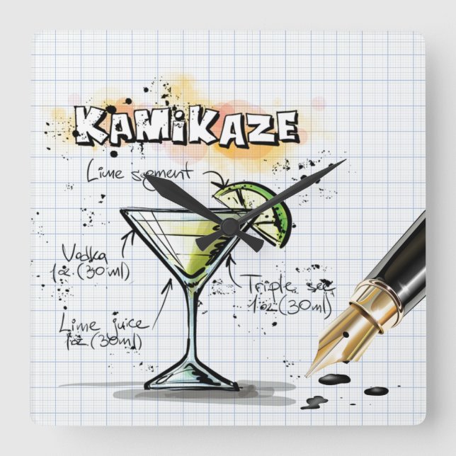 Kamikaze Fyrkantig Klocka (Framsida)