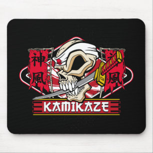 Kamikaze Skull med japansk sword Musmatta