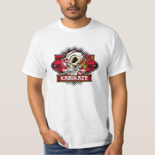 Kamikaze Skull med japansk sword T-shirt