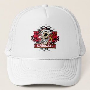 Kamikaze Skull med japansk sword Truckerkeps