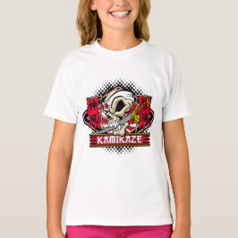Kamikazeskalle med det japanska svärd tee shirt