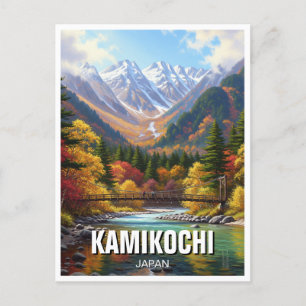 Kamikochi Chubu-Sangaku nationalpark Japan Travel Vykort