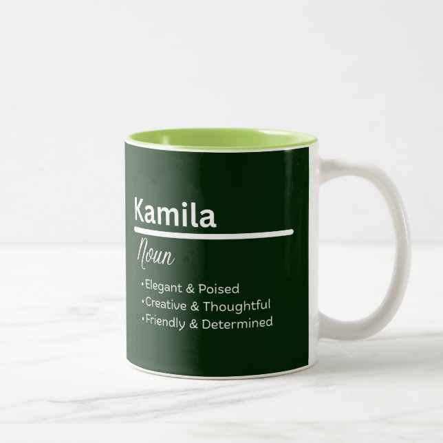Kamila Personalized Name Coffee Mug Två-Tonad Mugg (Höger)