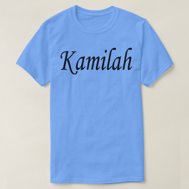 Kamilah Black namn skriver text T Shirt (Design framsida)
