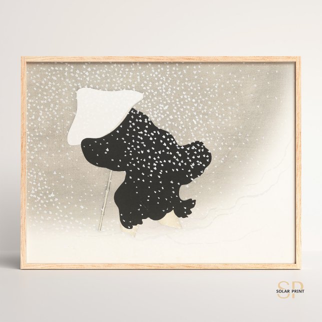 Kamisaka Sekka Swirling Snö japansk asiatisk konst Poster (Skapare uppladdad)