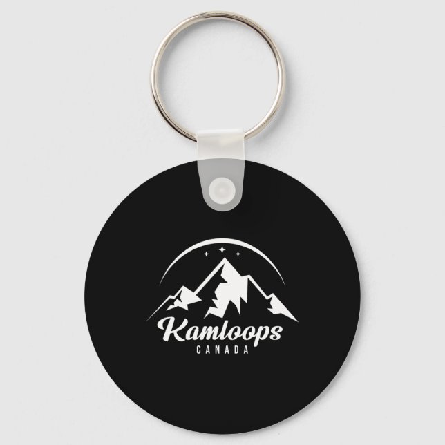 Kamloops Canada Ski Resort Skiing Snowboarding Nyckelring (Framsida)