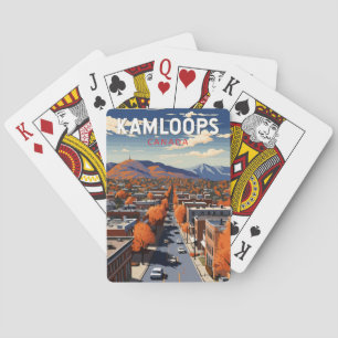 Kamloops Canada Travel Art Vintage Casinokort