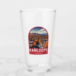 Kamloops Canada Travel Art Vintage Glaskopp
