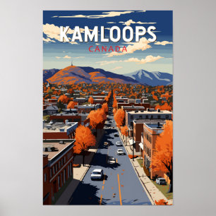 Kamloops Kanada Resa Konst Vintage Poster