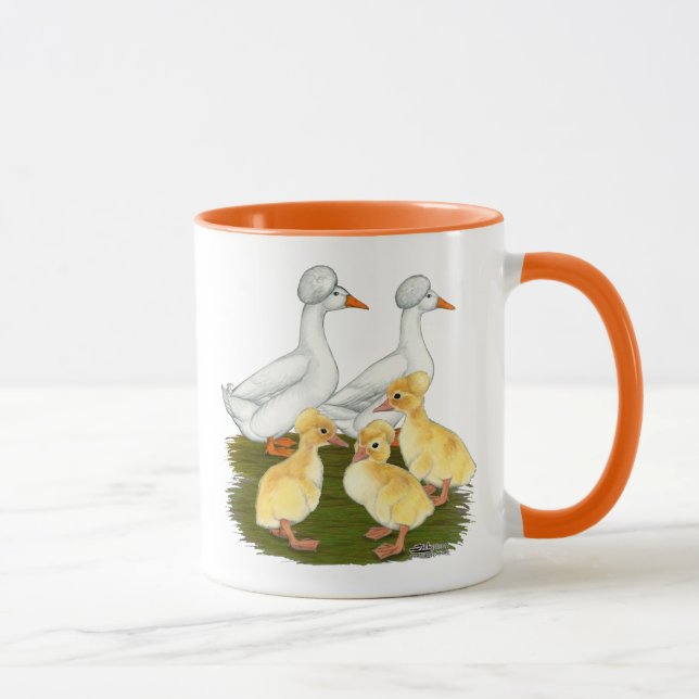Kammad familj av änder mugg (Höger)