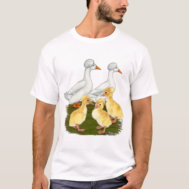 Kammad familj av änder tee (Framsida)