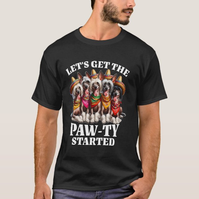 Kammad Hundfest Cinco Kammad Hund De Mayo T Shirt (Framsida)