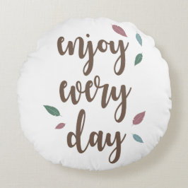 Kammad text för rörcitattecken rund kudde