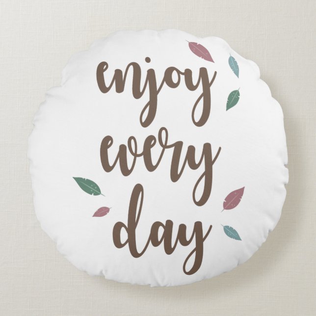 Kammad text för rörcitattecken rund kudde (Framsidan)