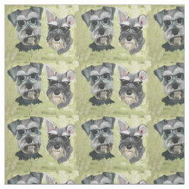 Kammade Groovy exponeringsglas för Schnauzer Tyg