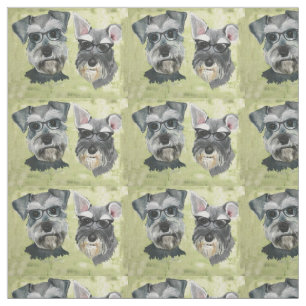Kammade Groovy exponeringsglas för Schnauzer Tyg