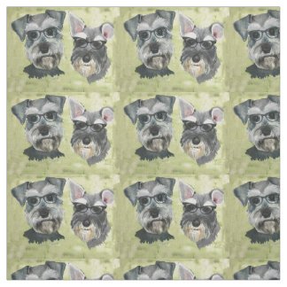 Kammade Groovy exponeringsglas för Schnauzer Tyg