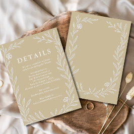 Kammare för information om botaniskt Bröllop Inbjudningar