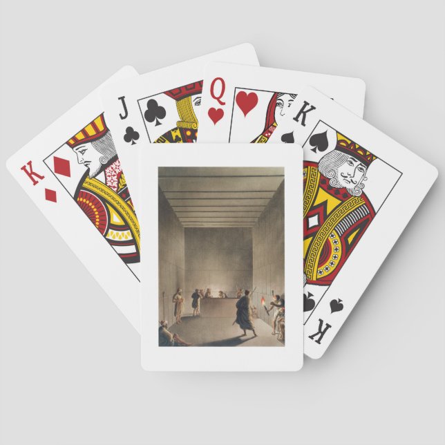 Kammare och sarkofag i den underbara pyramiden av spelkort (Baksidan)