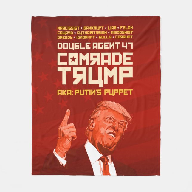Kammaren: Dubblan Agent (Putins marionett) Fleecefilt (Framsidan)