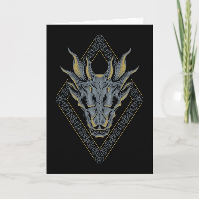 KAMMAREN FÖR DRAGON | Balerion Skull Diamond Kort (Framsida)