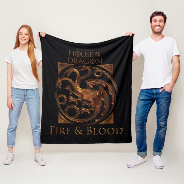 KAMMAREN FÖR DRAGON | House Targaryen Sigil Fleecefilt (På plats)