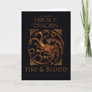 KAMMAREN FÖR DRAGON House Targaryen Sigil Kort