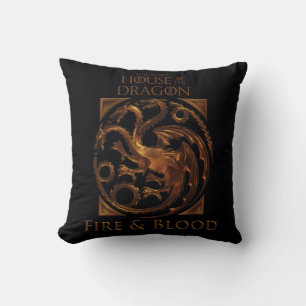 KAMMAREN FÖR DRAGON House Targaryen Sigil Kudde