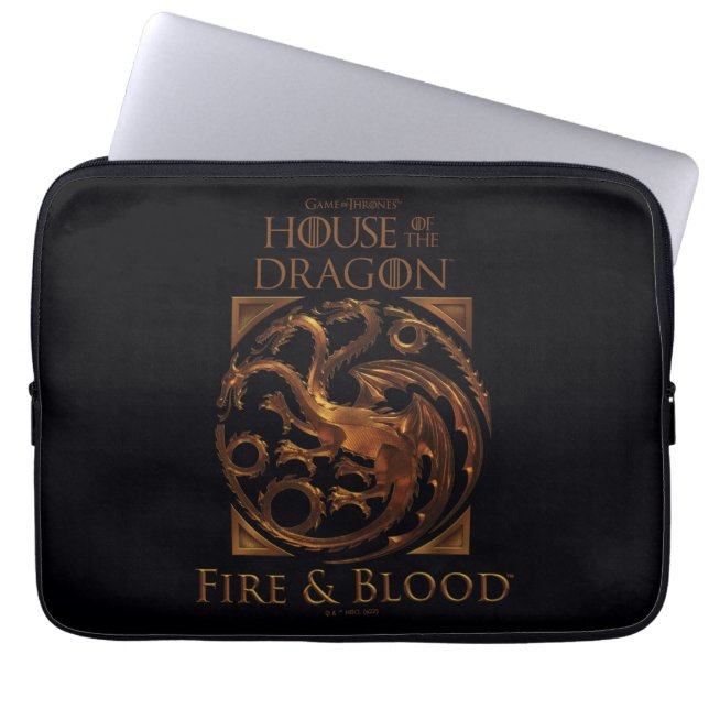 KAMMAREN FÖR DRAGON | House Targaryen Sigil Laptop Fodral (Framsidan)