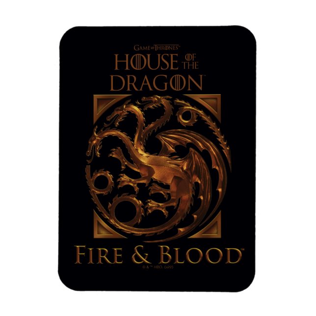 KAMMAREN FÖR DRAGON | House Targaryen Sigil Magnet (Vertikal)