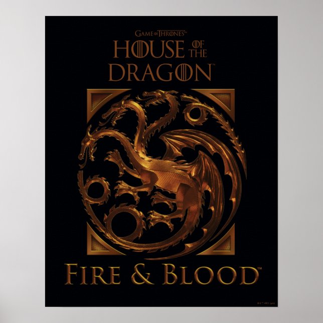 KAMMAREN FÖR DRAGON | House Targaryen Sigil Poster (Framsidan)