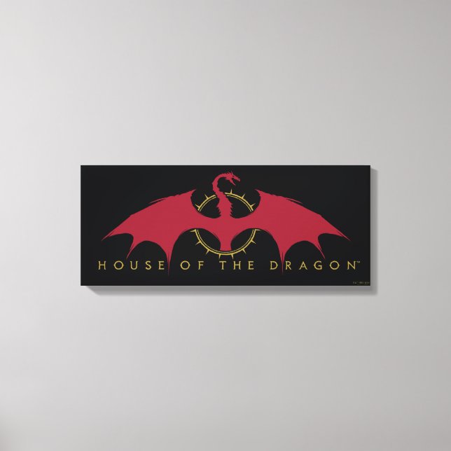 KAMMAREN FÖR DRAGON | Red Dragon Graphic Canvastryck (Framsida)