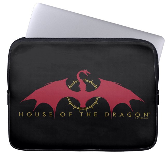KAMMAREN FÖR DRAGON | Red Dragon Graphic Laptop Fodral (Framsidan)